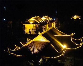 內蒙古西安戶縣金龍峽竹樓亮化工程